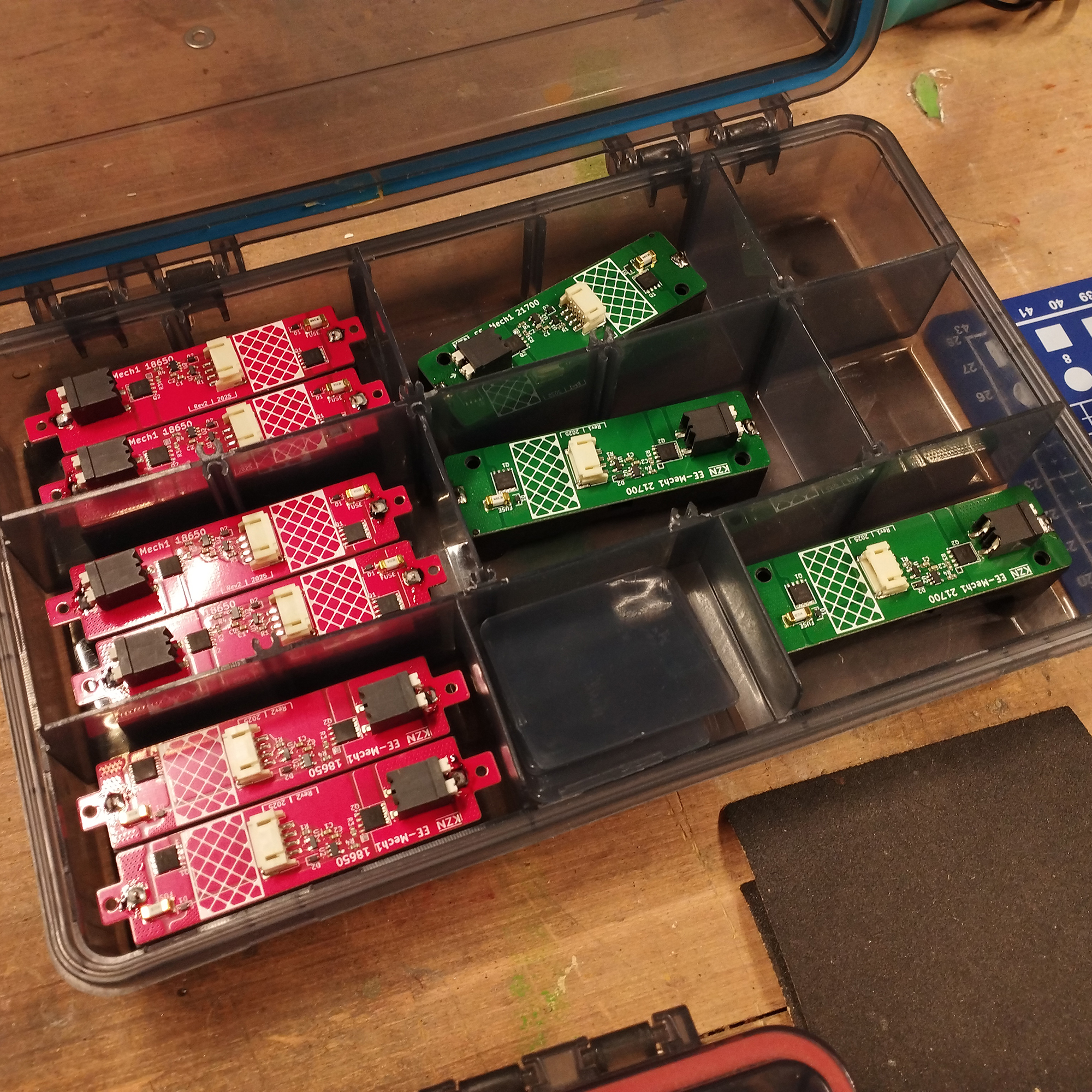 EM1 completed PCBs